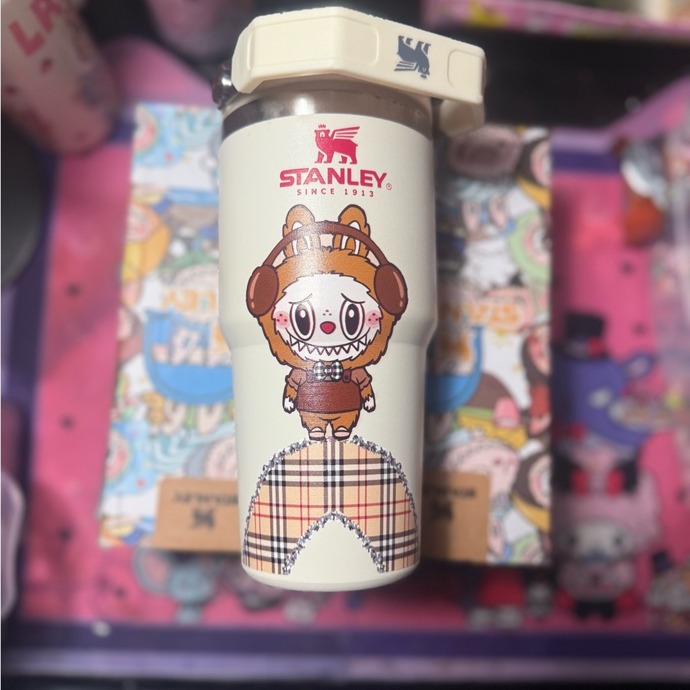 Stanley Cream Tumbler with Adorable  La bubu 20 oz